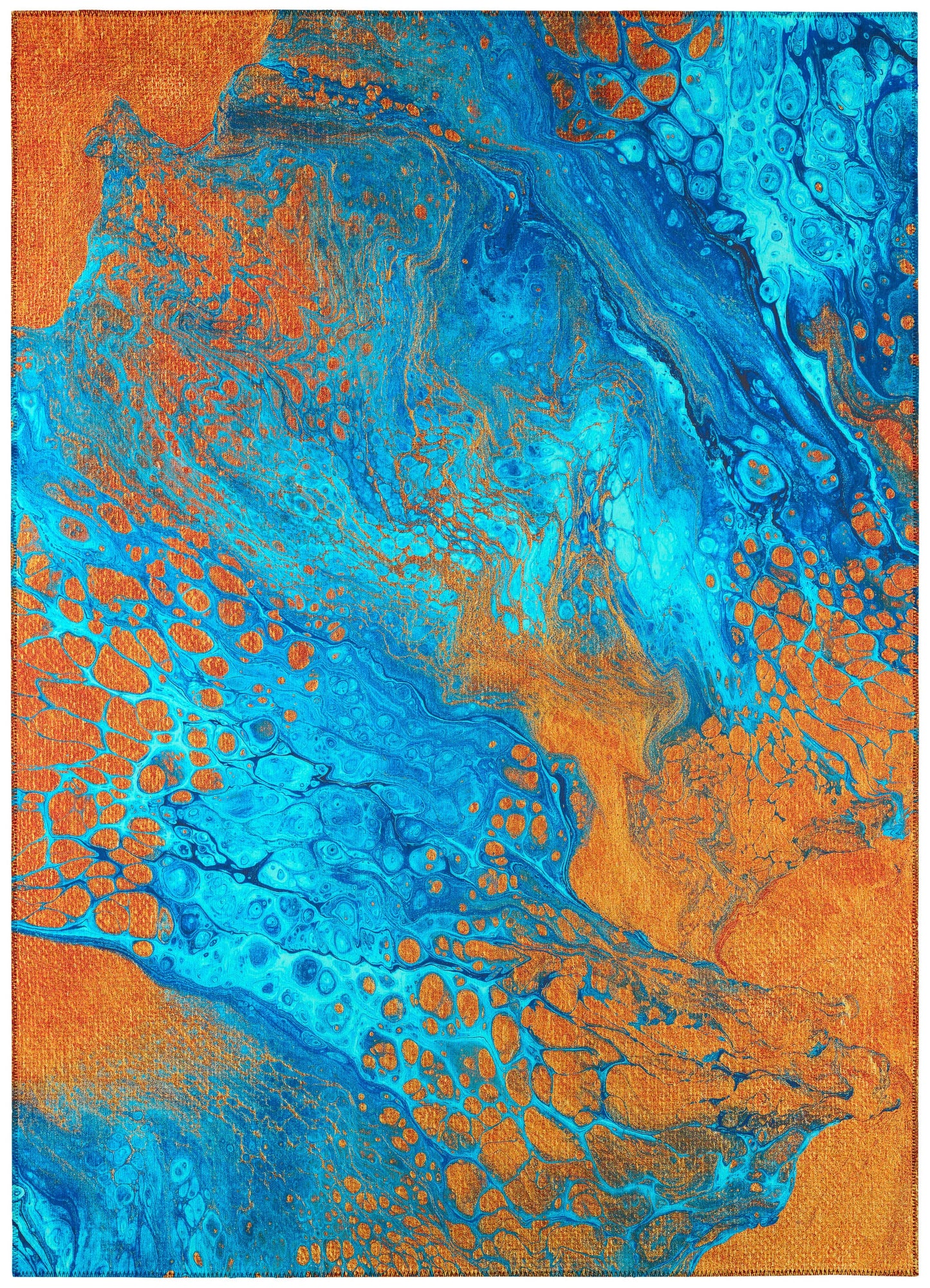 Addison Rugs Karina 10 x 14 (ft) Cobalt Rectangular Indoor/Outdoor Abstract Bohemian/Eclectic Area rug