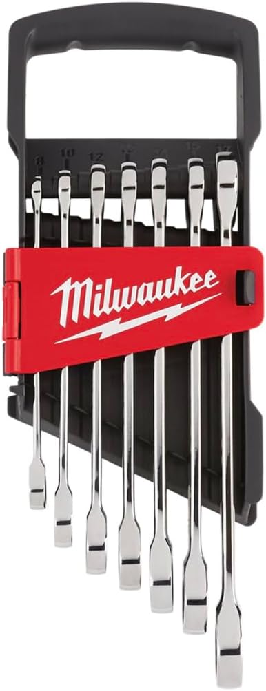 Milwaukee Metric Ratcheting Combination Wrench Set 12 in. L 7 pc
