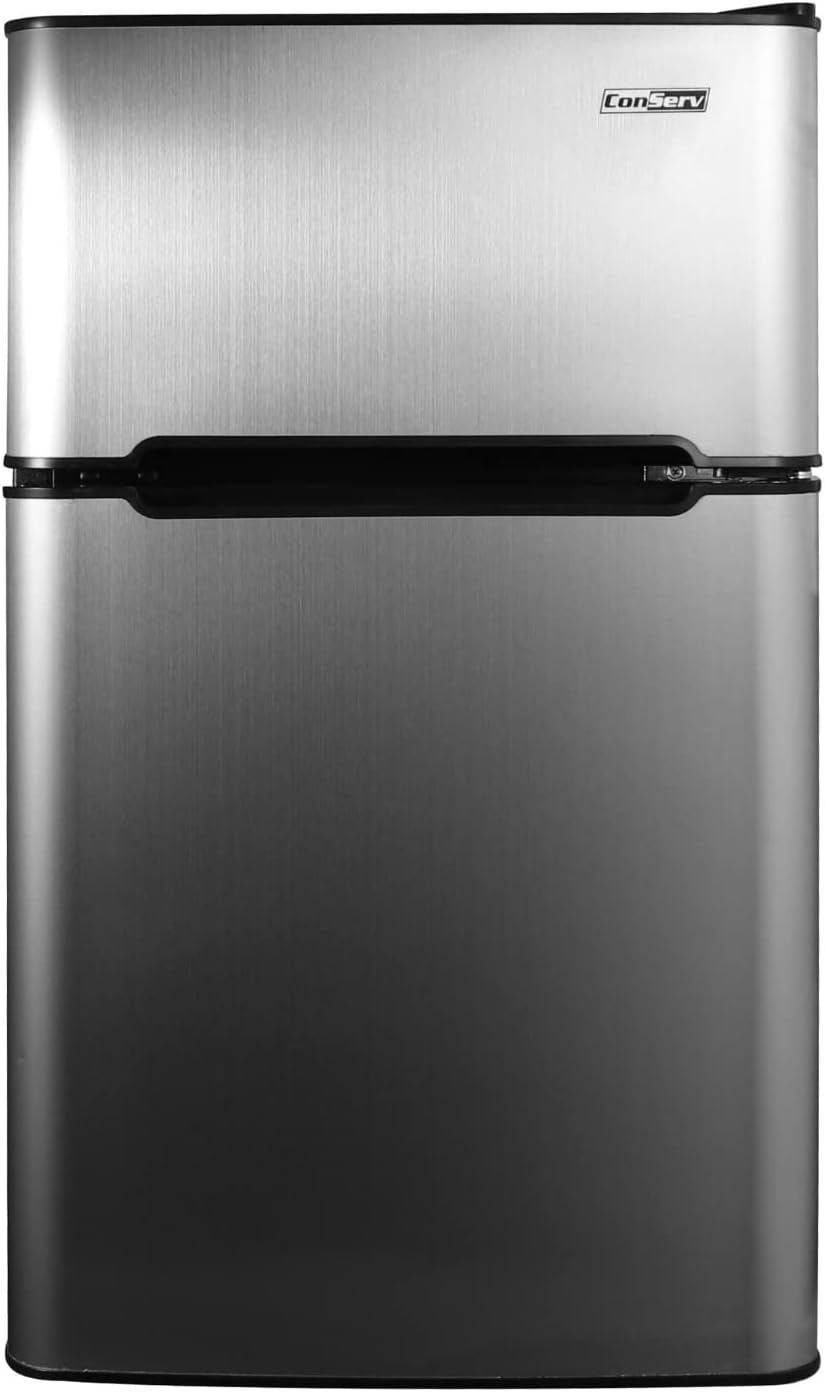 Equator Advanced Appliances Conserv 19" STAINLESS Compact 2 Door Mini Refrigerator 3cf Reversible Door 110V