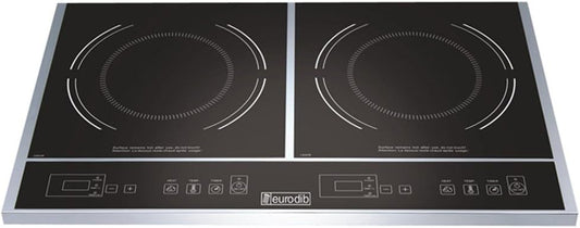 Eurodib Double Induction Cooker, 23 1/2 x 14 1/8 x 2 1/2 inch - 1 each.