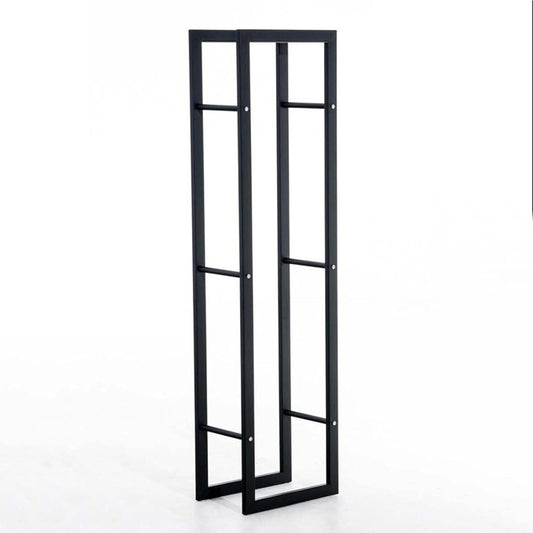 Firewood Rack for Fireplace Heavy Duty Log Bin Holder with Wrought Iron Construction Tall Wood Stacker for Lumber Storage 130cm Height