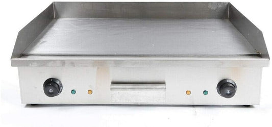Commercial Flat Top Grill 4400W Electric Countertop Griddle Adjustable Temperature Control Food Griddle Stainless Steel Restaurant Teppanyaki Grill Adjustable Temperature from 50°c to 300°c