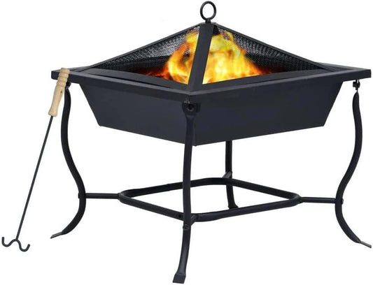 for Fire Pit Black 16.5 x16.5 x17.7 Steel