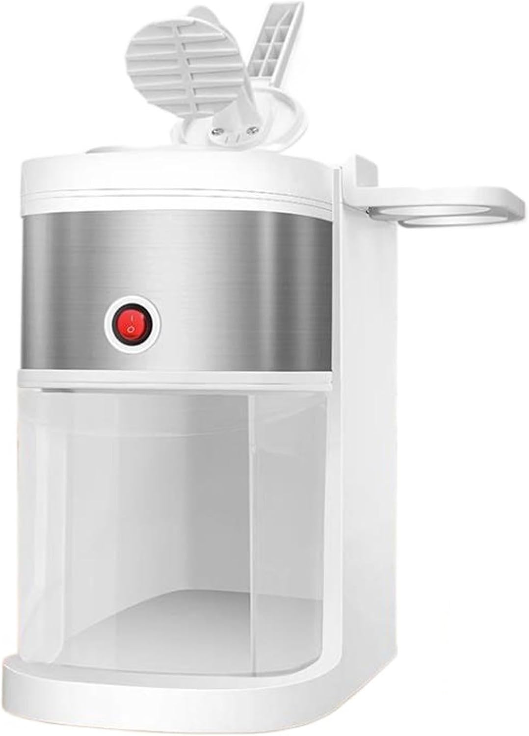 Electric Ice Breaker Ice Shaver 200kg/h, Home/Commercial Snow Cone Maker, 200W Electric Ice Breaker Shaved Ice Maker, with Large Capacity Ice Bucket Food Processor