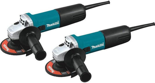 Makita 9557NB2 4-1\/2" Angle Grinder, with AC\/DC Switch (2 Pack)
