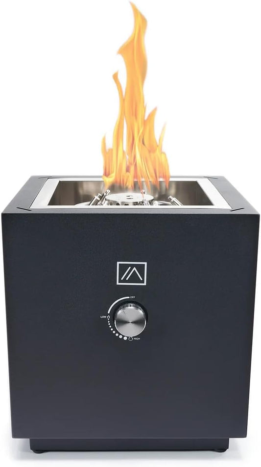 Ukiah Qube 12.5 in. W Steel Outdoor Square Propane Fire Pit