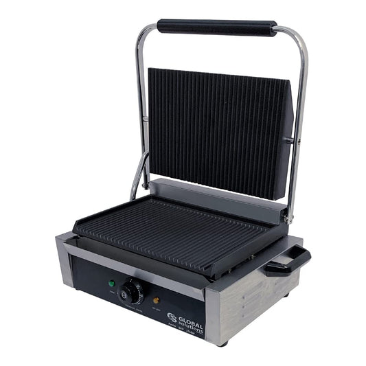 GS1621 Sandwich/Panini Grill with 13' x 8 1/2' Grooved Heater Plates, Stainless Steel