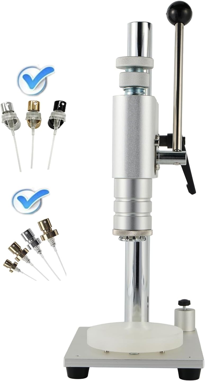 Yoolenatu Manual desktop perfume bottle crimping and capping tool machine, perfume bottle crimper,perfume bottle sealing machine (13 mm-15mm)