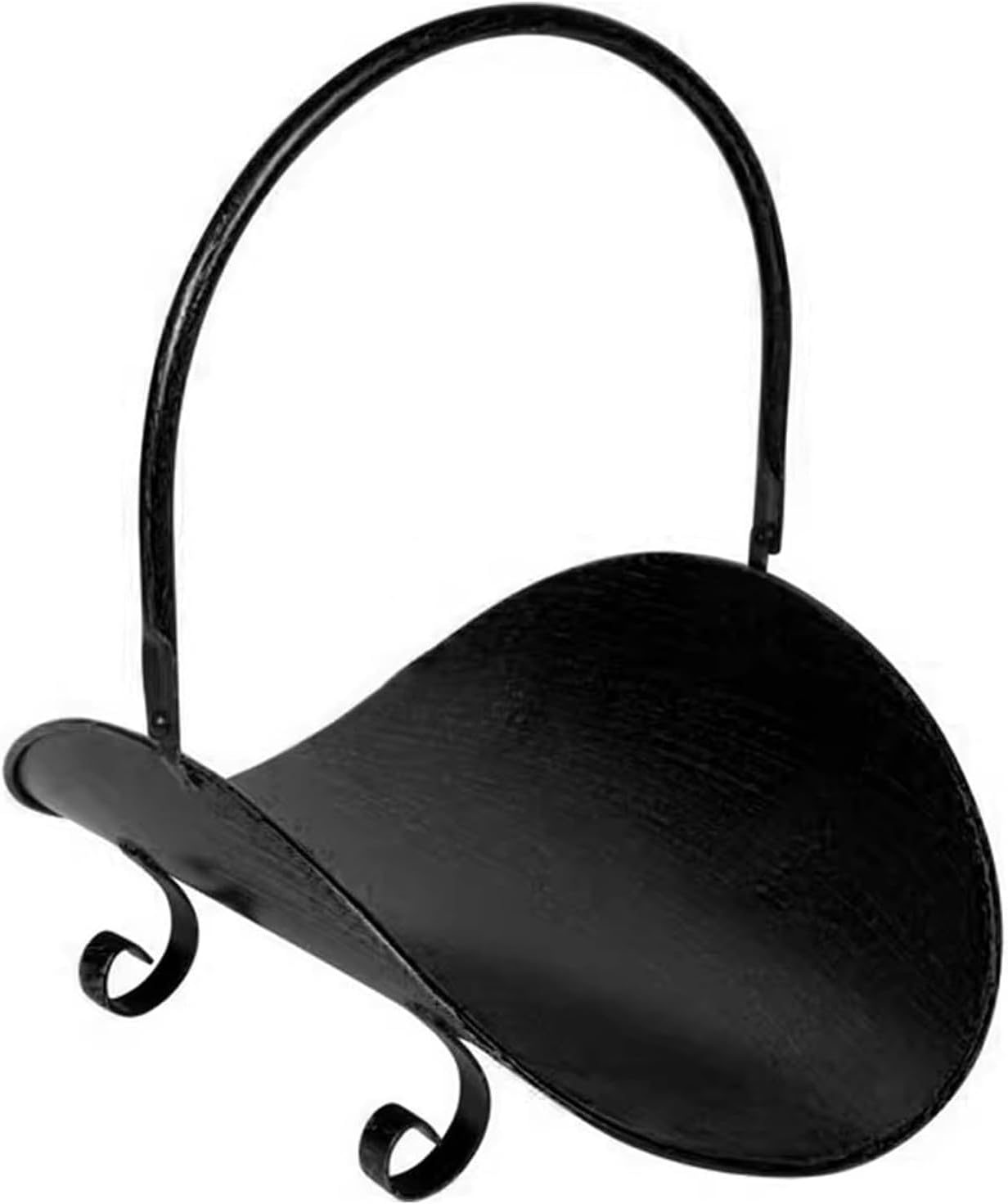 Black Brass Color Firewood Holder for Living Room Garden Camping, Indoor Metal Firewood Rack, Small Fireplace Log Holder 16.5 X 16.9 X 12.6 Inches(Black Color)