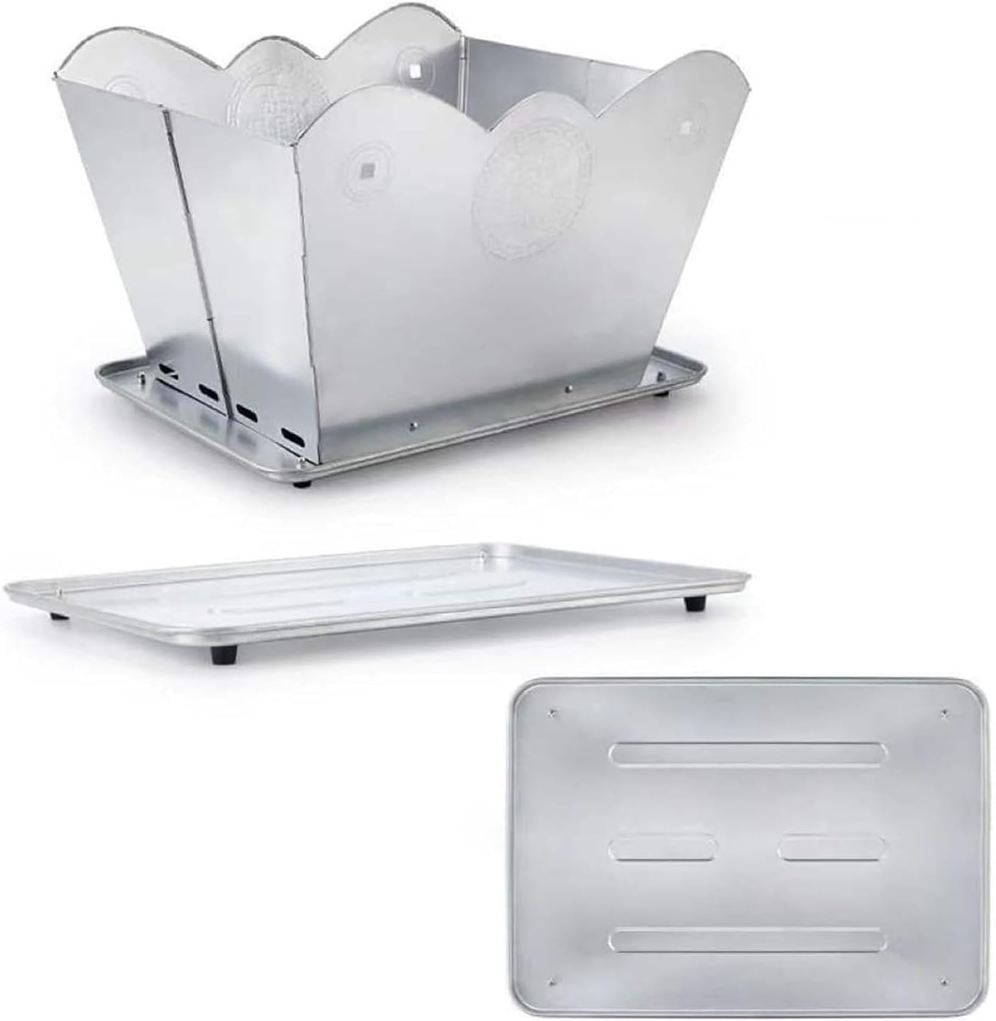 Smokeless Burn Barrel,Burn Barrel, Burn Barrels for Outside for Burning Trash，Stainless Steel Paper Burn Barrel，Burn Barrell，(Silver Galvanized)