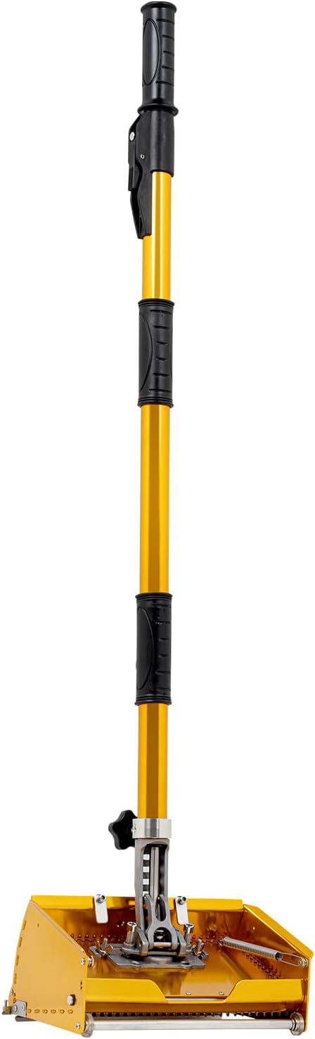 10" Drywall Flat Finishing Box Professional Drywall Tools Telescopic Drywall Flat Box 120° Adjustable Wallboard Drywall Box w/40''-64'' Telescopic Box Handle Drywall Cutter Tool