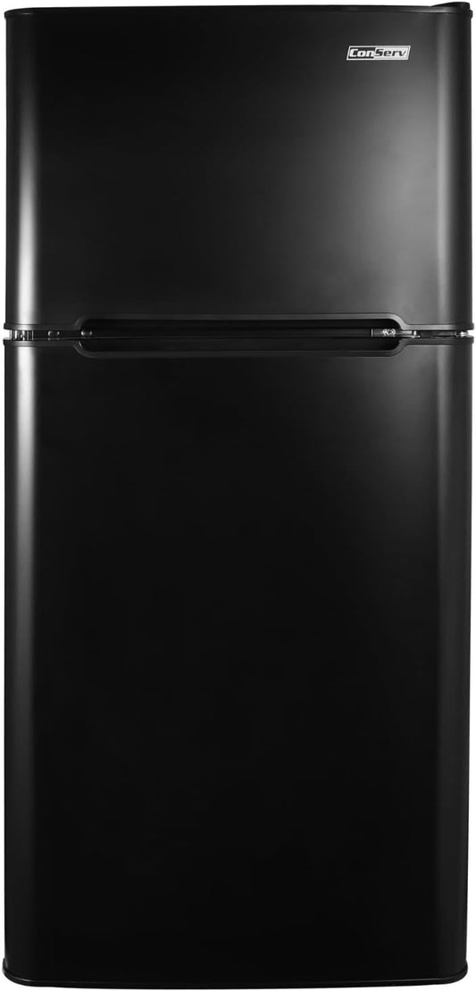 Equator Advanced Appliances Conserv 19in STAINLESS Compact 2 Door Refrigerator 4.5cf Reversible Door 110V In Black