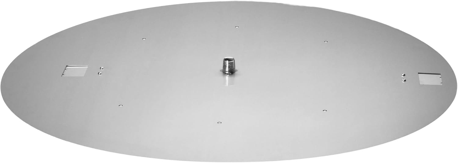 Celestial 30" Round Flat Burner Pan, Stainless Steel, 1\/2" NPT, 18 Gauge, for Outdoor Gas Fire Pits (Compatible with Celestial 18\u201D and 24\u201D Round Burner Rings)