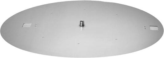 Celestial 30" Round Flat Burner Pan, Stainless Steel, 1\/2" NPT, 18 Gauge, for Outdoor Gas Fire Pits (Compatible with Celestial 18\u201D and 24\u201D Round Burner Rings)