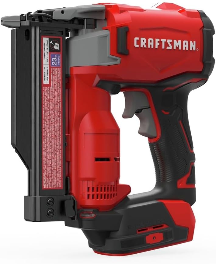 CRAFTSMAN CMCN623BR V20 Brushless RP Lithium-Ion Cordless 23 ga. Pin Nailer (Tool Only) (Renewed)