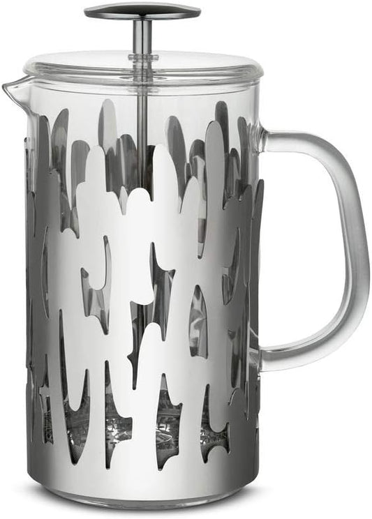 Alessi BM12\/8 Barkoffee Press Filter Coffee Maker or Infuser in 18\/10 Stainless Steel and Glass, 8 Cups