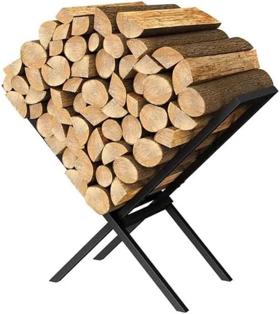 Firewood rack Firewood Rack Indoor For Fireplace Wood Storage,X-Shaped Log Holder OutdoorHeavy Duty Stacker Stand Carrier Firewood storage rack