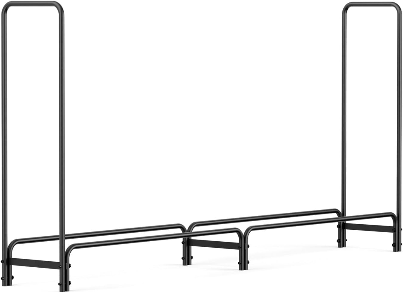 Heavy Duty Firewood Log Wood Rack Storage Holder Large Space Metal Shelf Stand