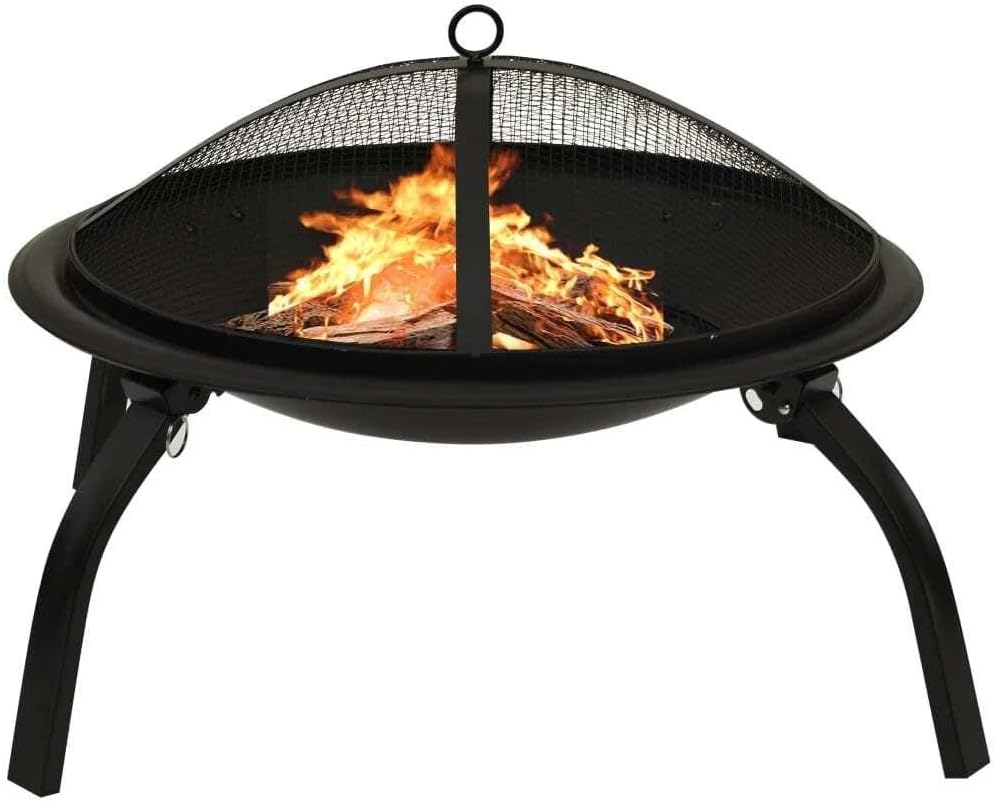 for 2-in-1 Fire Pit and BBQ with Poker 22 x22 x19.3 Steel