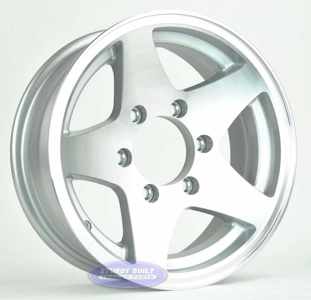 15 inch 6 Lug Aluminum 5 Star Trailer Wheel