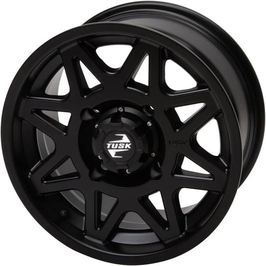 TUSK 4/156 Tintic Wheel 15x7 5.0 + 2.0 Matte Black For POLARIS RZR XP Turbo S Velocity 2019-2024