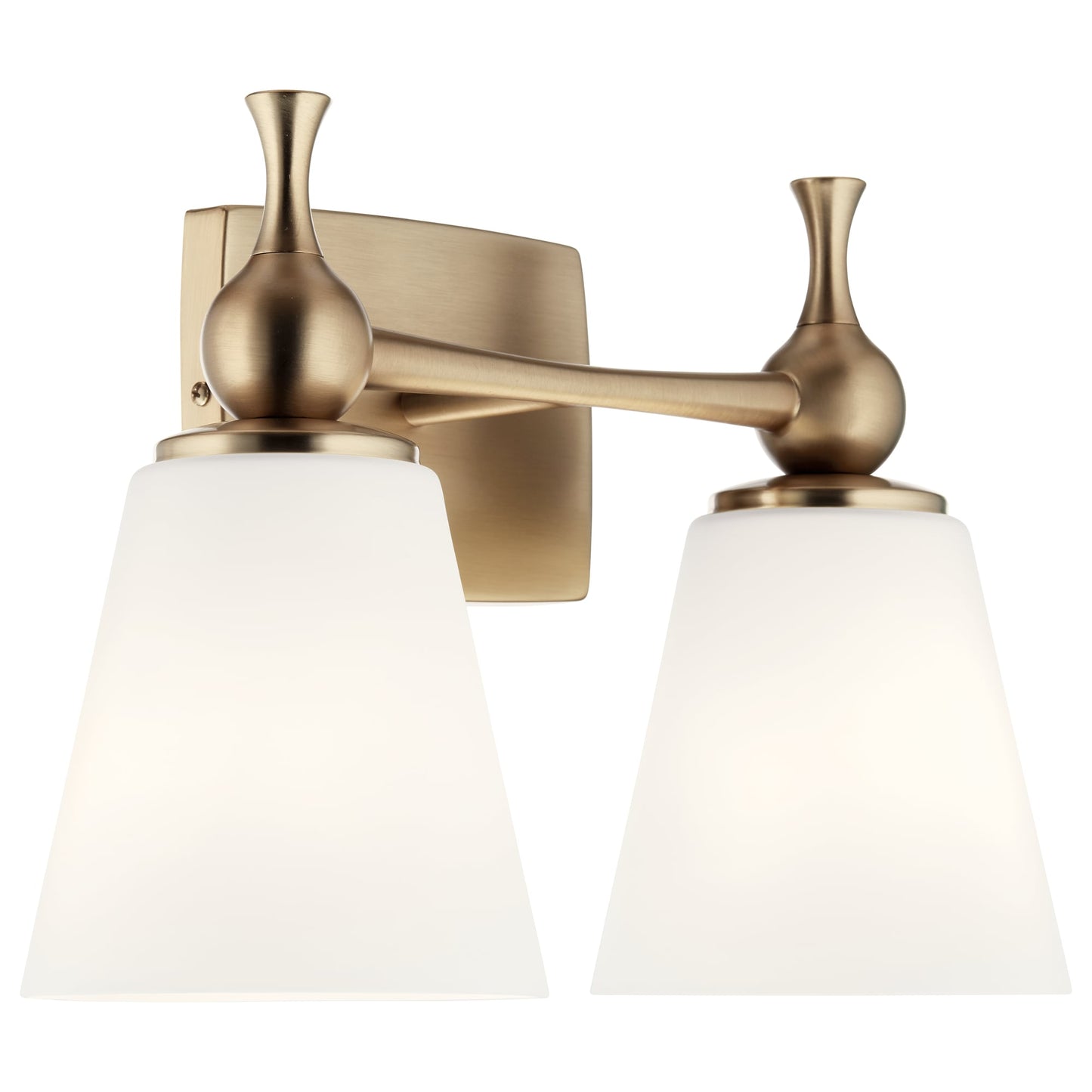 Kichler Cosabella 15-in 2 -Light Gold Modern/contemporary Vanity light