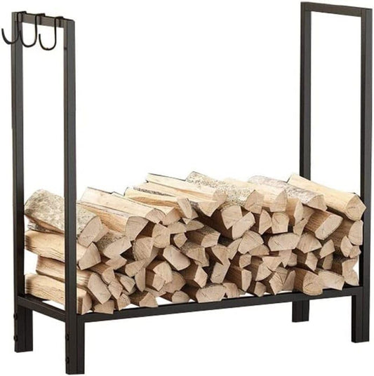 Outdoor Fireplace Firewood Rack Firewood Holder Fire Wood Rack Outdoor Fireplace Wood Storage Log Store for Indoor Outdoor Wood Rack for Firewood Wood Log Store(