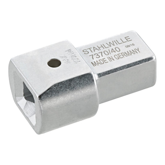 Stahlwille 58290040 Insert Tool Adaptor - 9x12mm Outer Square Drive to 14x18mm Internal Square Drive, Seamless Compatibility - Durable & Reliable, Weight 117g, Made in Germany
