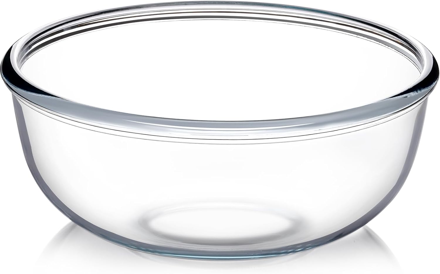 NUTRIUPS 6 Quart Large Glass Mixing Bowl, Clear Large Salad Bowls Glass Big Mixing Bowls for Kitchen