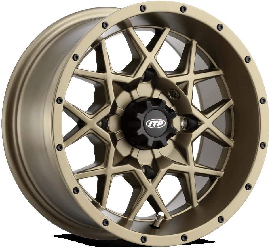 ITP 1428641729B Heavy-Duty Hurricane UTV Wheel - 14x7-4+3 Offset - 4/137 - Bronze