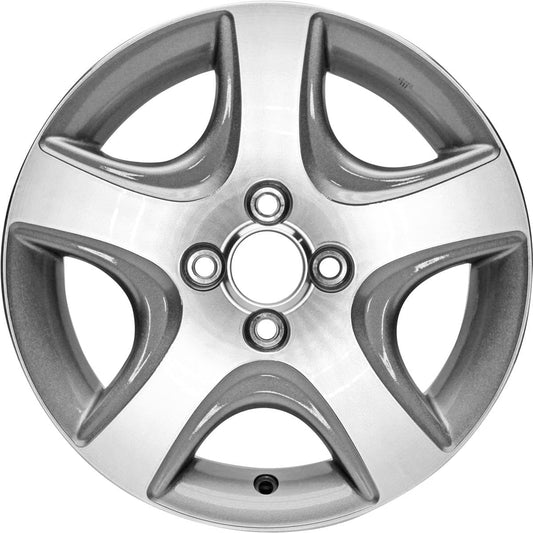 Part Synergy Replacement For New 15 Inch Aluminum Wheel Rim Fits 2004-2005 Honda Civic 4 Lug 100mm 5 Spokes 15x6 inch
