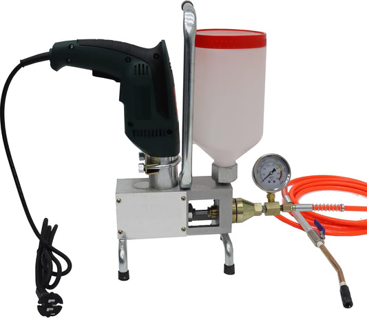 110V High Pressure Grouting Machine 650W Electric Grout Gun 15,000 PSI Grouting Injection Pump High Pressure Leak Stoppage Machine for Concrete Repair Waterproofing Crack Repair