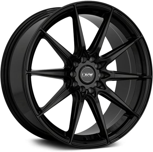DRW D19 Custom Wheel - 18x8, 38 Offset, 5x105 Bolt Pattern, 73.1mm Hub - Gloss Black Rim