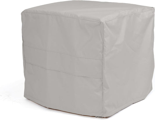 Covermates Square Firepit Top Cover - Heavy-Duty Polyester, Weather Resistant, Drawcord Hem, Fire Pit Covers, Square 36W x 36D x 25H, Ripstop Grey