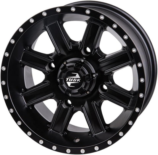 4/137 Tusk Cascade Wheel 12x7 5.0 + 2.0 Matte Black For Can-Am Outlander Max 500 H.O. EFI 2008