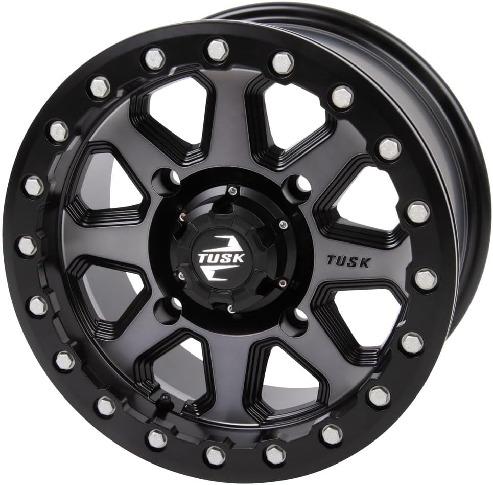 4/156 Tusk Uinta Beadlock Wheel 14x7 5.0 + 2.0 Gunmetal/Black For Polaris RZR Pro XP Ultimate 2020-2025