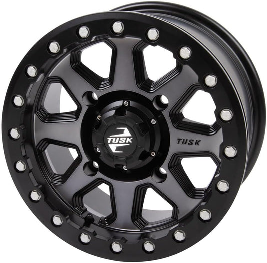 4/137 Tusk Uinta Beadlock Wheel 15x7 6.0 + 1.0 Gunmetal/Black For Honda Talon 1000X-4 Fox Live Valve 2020-2024