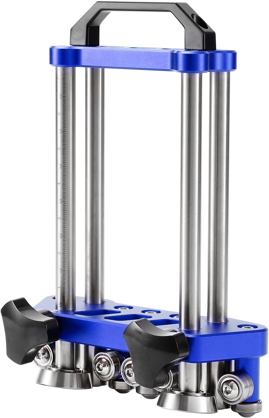 Sheet Metal Roller 2 Station Metal Bender， Metal Roofing Tools，Sheet Metal Fabrication，0-100° Bending Range，lightweight and highly portable， Large Sheet Metal Roller and Bending Tool(7in blue)