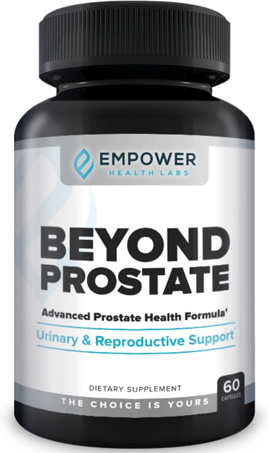 Empower Health Beyond Prostate Supplement – Prostate Health Support with Saw Palmetto, Zinc, Red Raspberry, and Stinging Nettle – Urinary and Prostate Wellness Complex – 60 Capsules