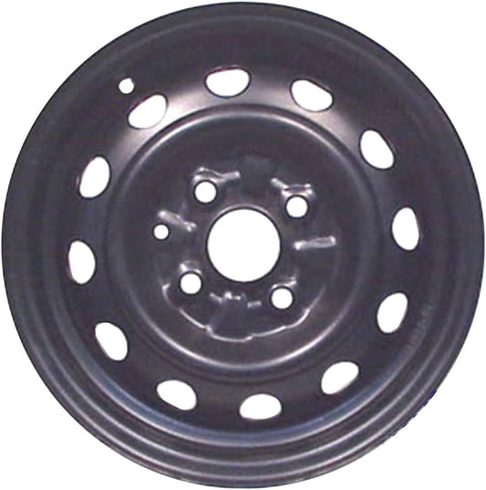 13 inch Steel Wheel Rim for 04-05 Hyundai Accent (12-Hole Design) - Black Reman Factory Steel Wheel