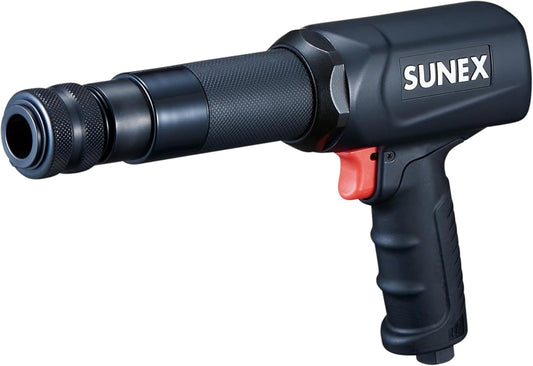 SUNEX Long Barrel Air Hammer, 2,300 blows per minute, 3.75" stroke, .401" universal chuck included