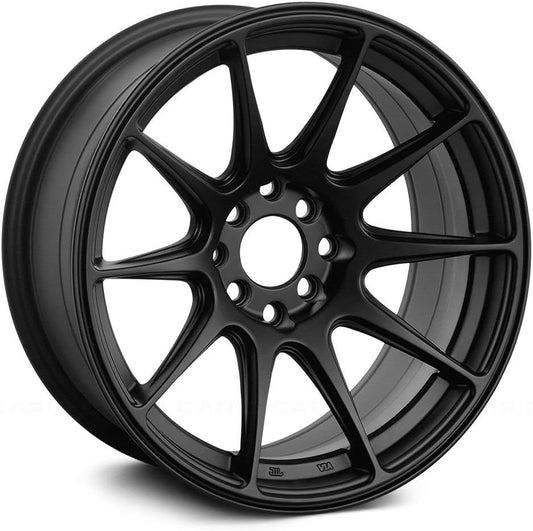 XXR 527 Flat Black Wheel with Aluminum (15 x 8.25 inches /4 x 100 mm, 0 mm Offset)
