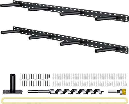 2pcs Large Shelf Brackets Long Floating Shelf Bracket Invisible Floating Shelf Hardware Heavy Duty Floating Mantel Brackets(43"X8"X1.5" with Tools)