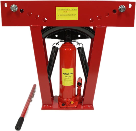 Tube and Pipe Bender, 16 T Hydraulic Pipe Bender Hand Pump Tube Tubing Exhaust Tube Bender Tool 8 Dies(1\/2 in, 3\/4 in, 1, 1-1\/4 in, 1-1\/2 in, 2 in, 2-1\/2 in, 3 in)