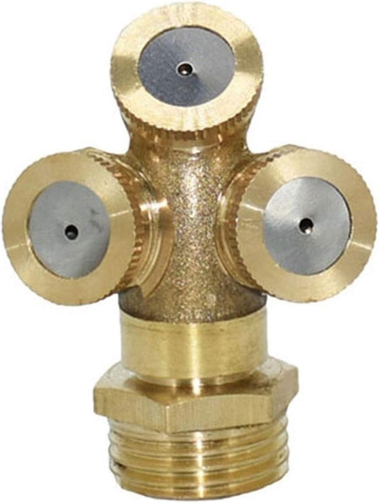 Pfeilzieher Brass misting nozzles 3 Hole Mist Water Spray Sprinkler Mister nozzles Fog nozzles for Cooling System Greenhouse Landscaping dust Control 0 04 Orifice 1 0 mm dn15 g1 2 Size 10pack