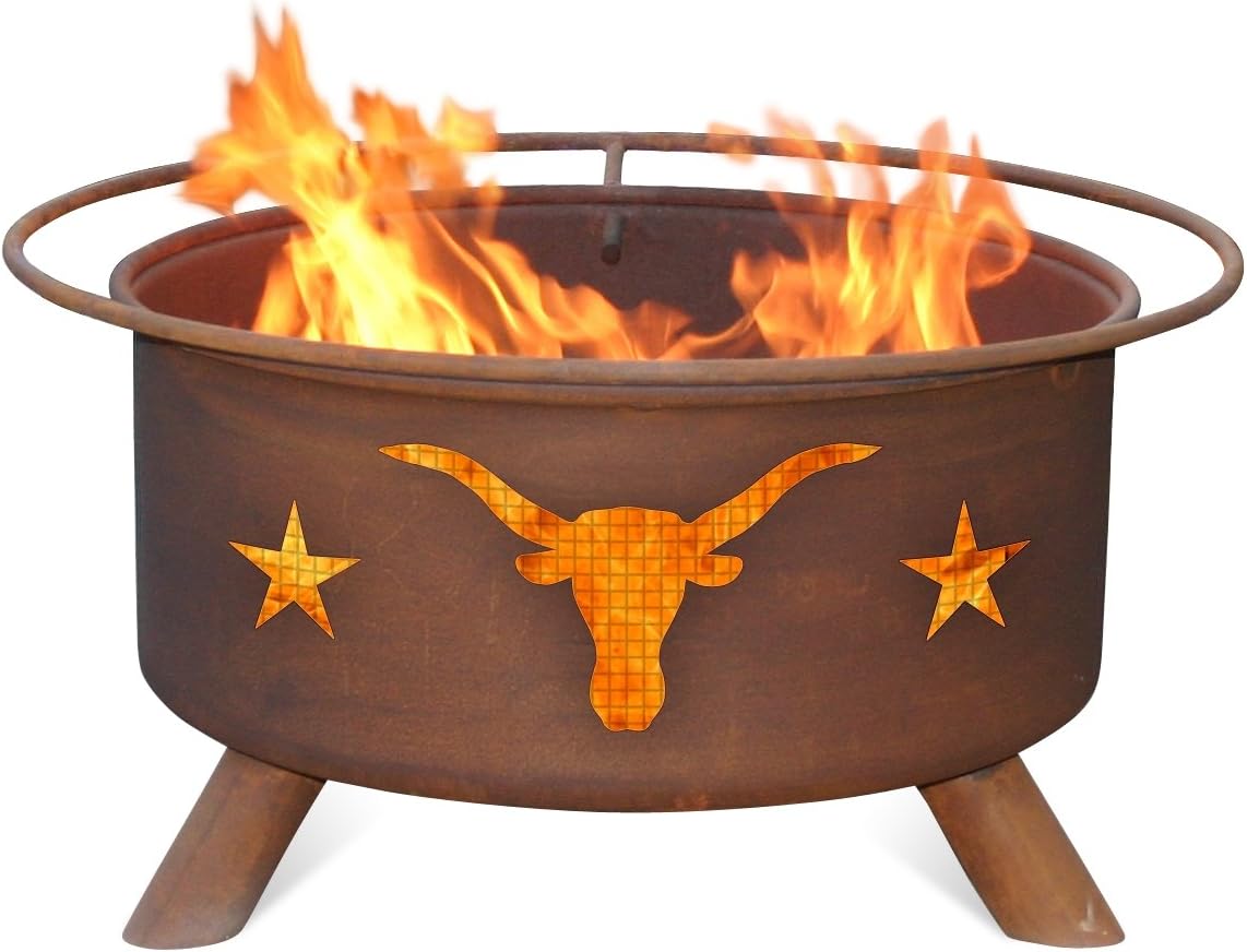 Patina F202 Texas Longhorn Fire Pit