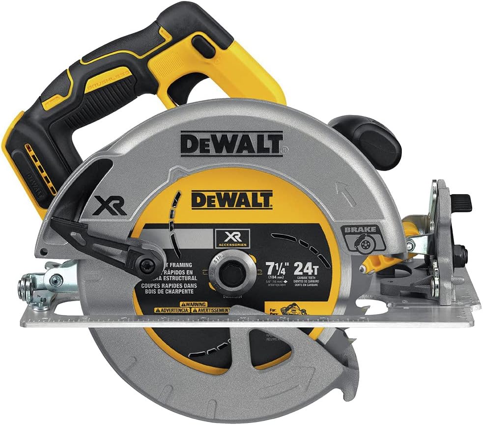 DEWALT 20V MAX Circular Saw Cordless with Brake, 7-1\/4 Inch, Tool Only (DCS570B)