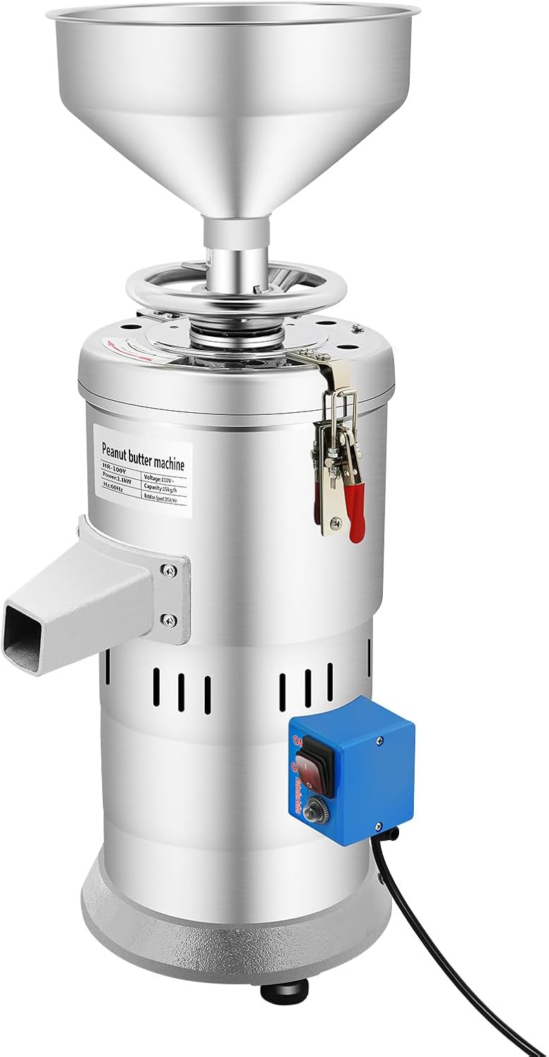 Peanut Butter Maker,1100W Nut Butter Machine Pure Copper Motor,Can Grind Up to 33 LBS Ingredients Per Hour,Peanut Butter Maker Machine Can Grind Rice,Peanuts,Almonds,Sesame Seeds,etc.