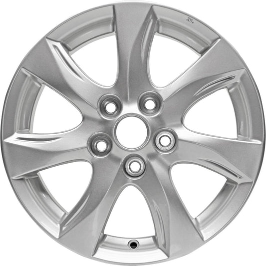 Partsynergy Replacement For New 16 Inch Aluminum Wheel Rim Fits 2010-2011 Mazda 3 5 Lug 114mm 7 Spokes 16x6.5 inch