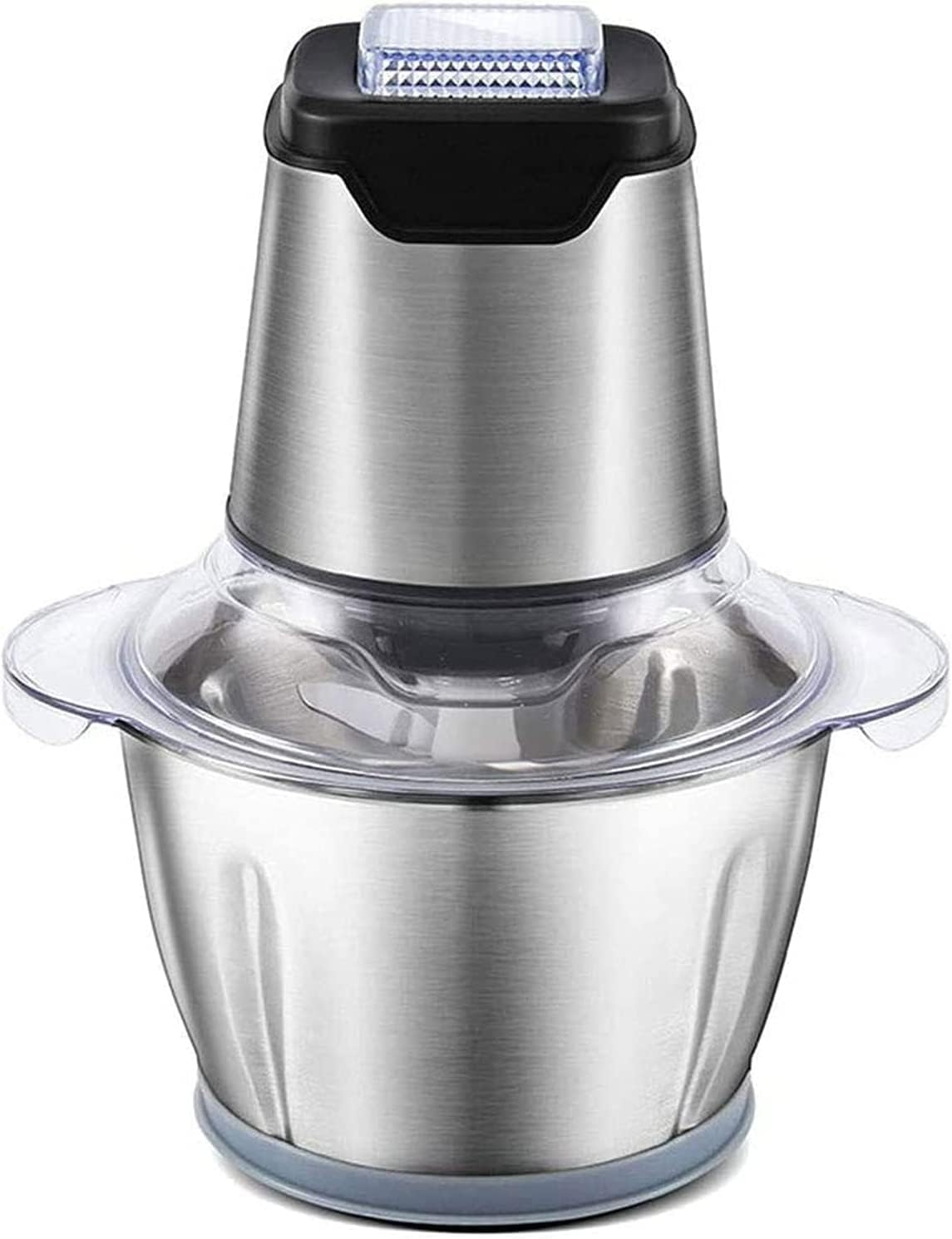 Electric Meat Grinder, 400W Food Processor Chopper for Meat Vegetable, 8-Cup 2L Capacity Stainless Steel Bowl, Super Power for Quick Chopping and Mixing, 4 Sharp Blades